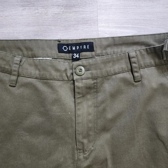 Empyre Utility Cargo Pants - Olive Green - Size 34 - Picture 2 of 9